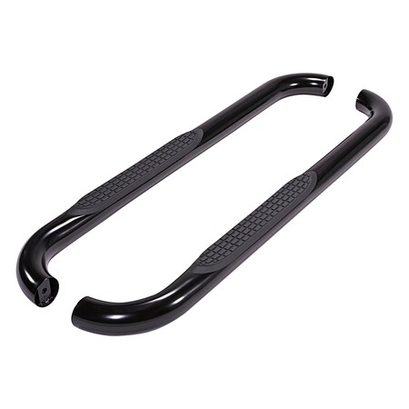 Trailfx TrailFX A0061B; Step Nerf Bar; With Step Pads; 3 Inch Round Bent; Without End Caps A0061B